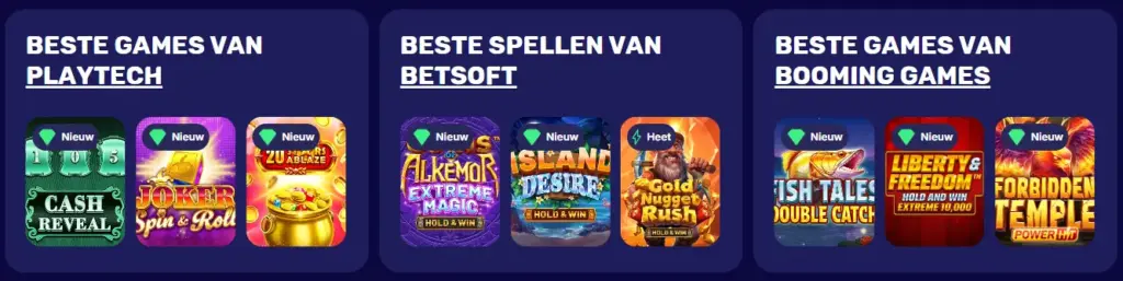 Spellen bij SpinPanda