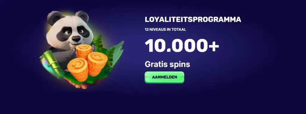 Loyaliteitsprogramma met 10.000+ gratis spins